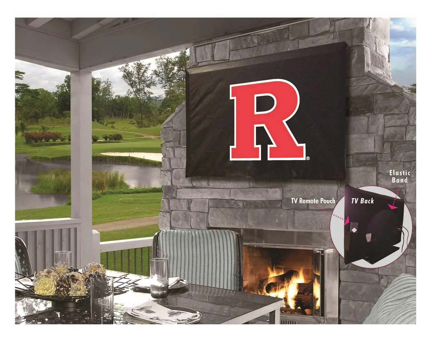 Rutgers Scarlet Knights Breathable Water Resistant Vinyl TV Cover