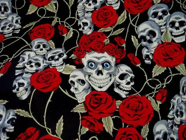 Skulls 'n' Roses Part 2 - Cotton Poplin Patchwork