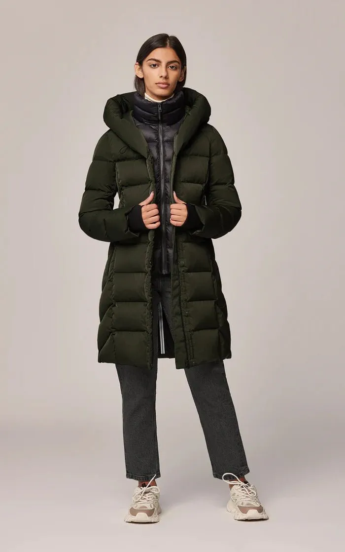 SOIA&KYO SONNY-TD - Slim-Fit Radiant Down Coat With Hood