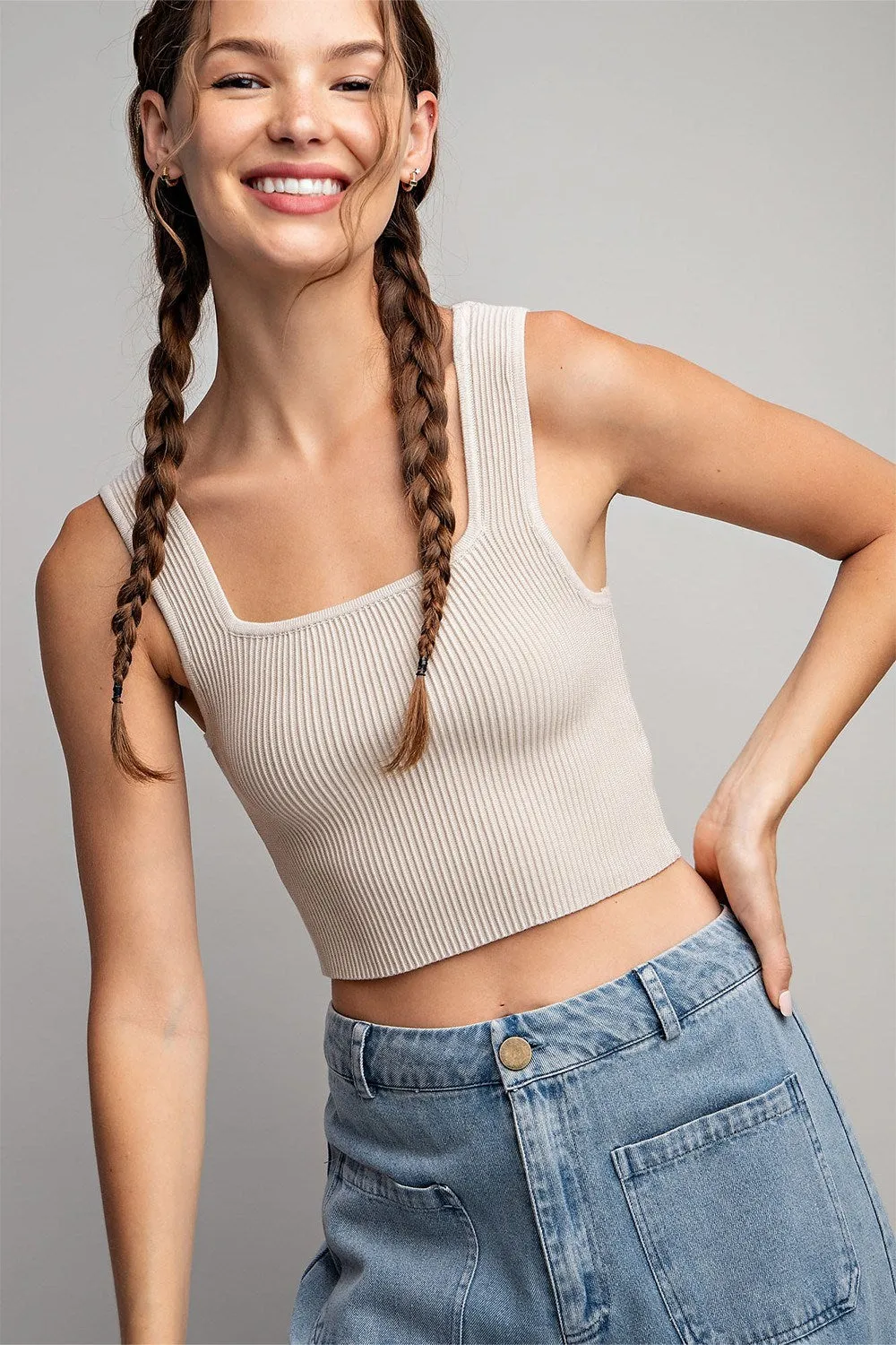 Square neck tank top