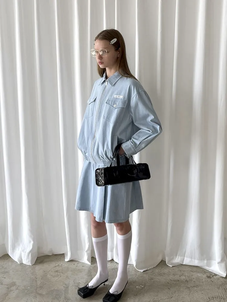 Thin Denim Jacket Half Skirt Set【s0000007456】