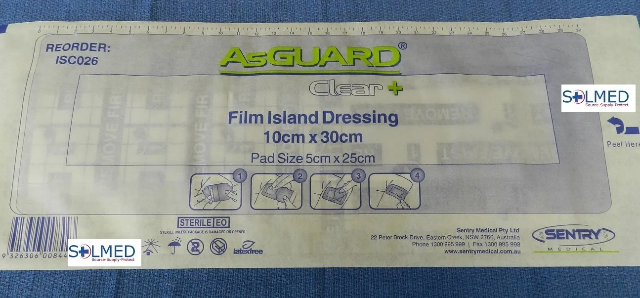 TRANSPARENT FILM ISLAND DRESSING 10 X 30CM