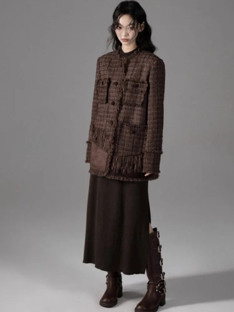 Tweed Loose Tassel Short Coat【s0000004389】