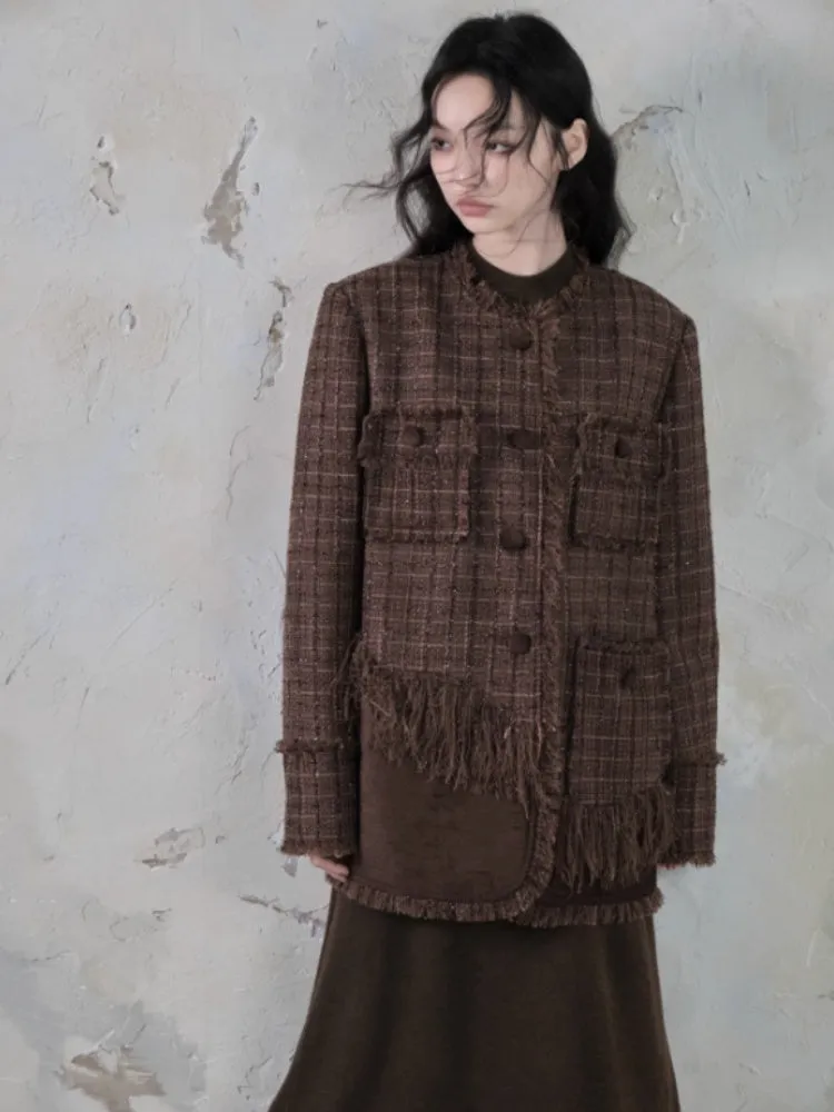 Tweed Loose Tassel Short Coat【s0000004389】