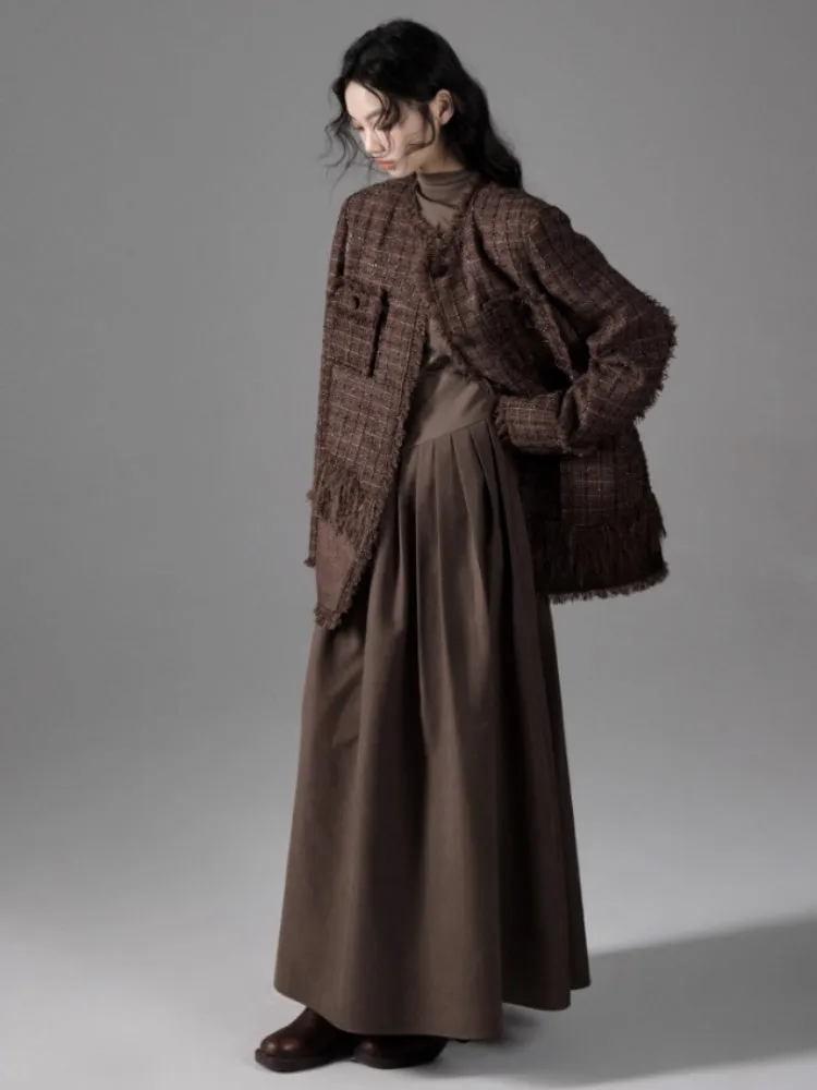 Tweed Loose Tassel Short Coat【s0000004389】