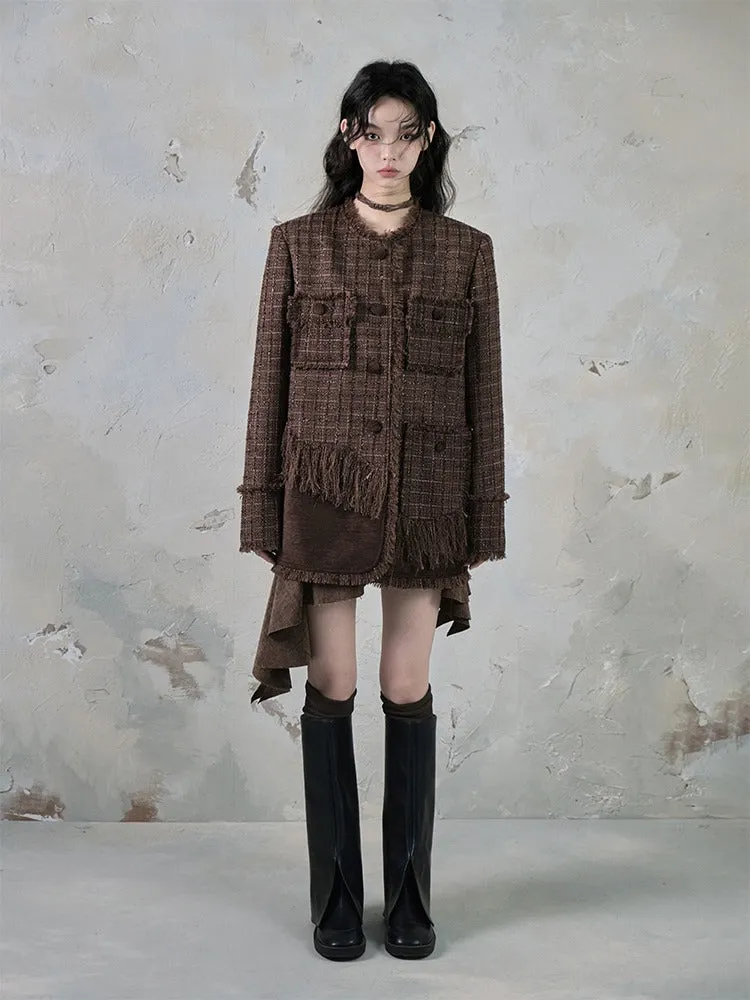 Tweed Loose Tassel Short Coat【s0000004389】