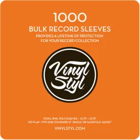 Vinyl Styl™ 12" Vinyl Record Protective Outer Sleeves - 1000 Count