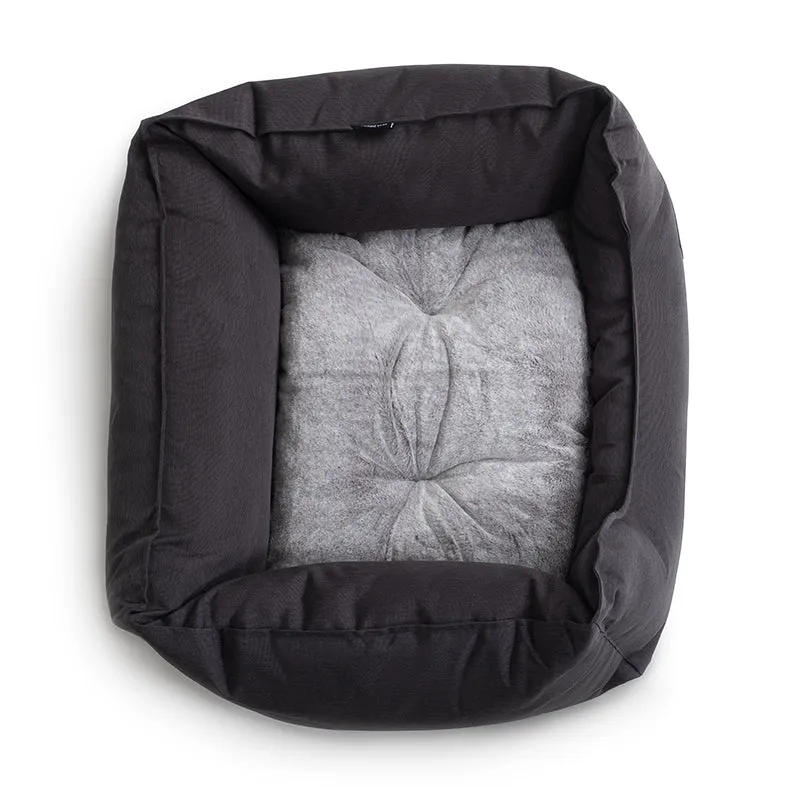 Water Resistant Charcoal High Side Square Bed