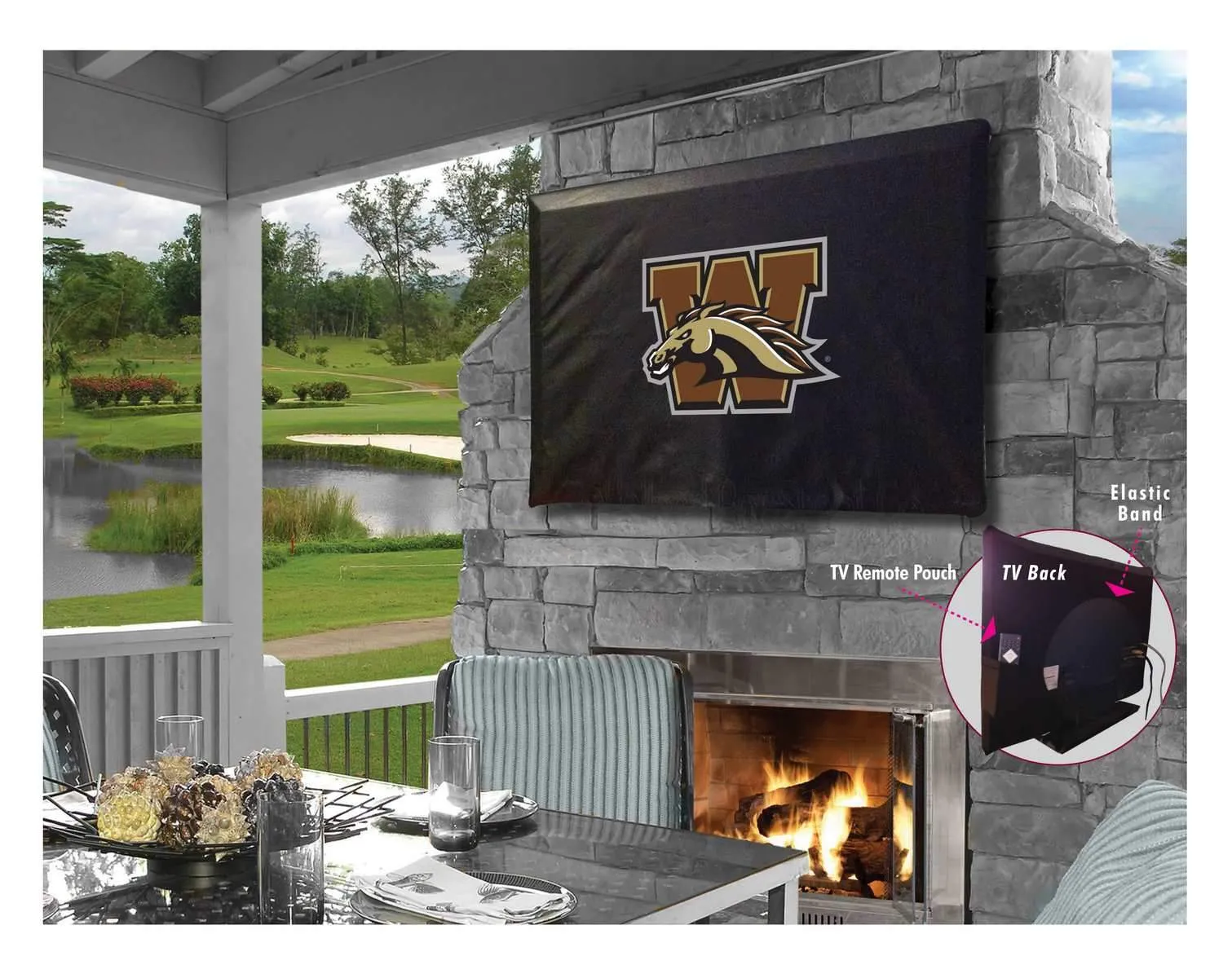 Western Michigan Broncos Breathable Water Resistant Vinyl TV Cover