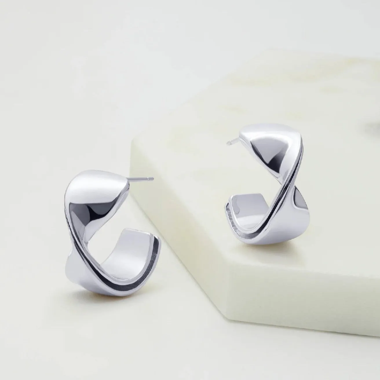 Zafino Marnie Hoop Earring - Silver